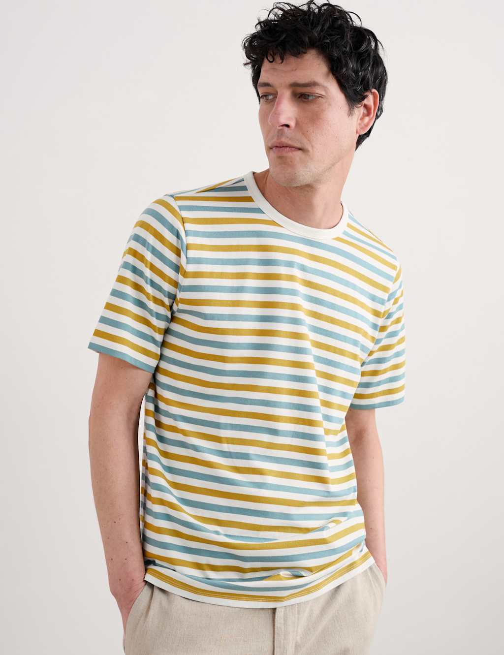Pure Cotton Striped T-Shirt
