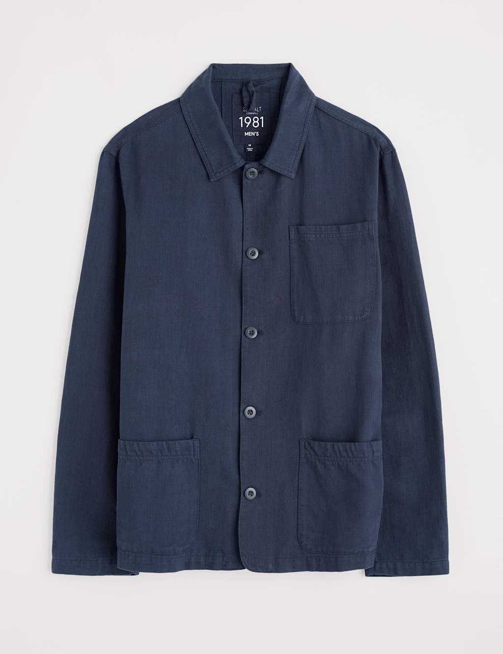 Linen Blend Utility Overshirt