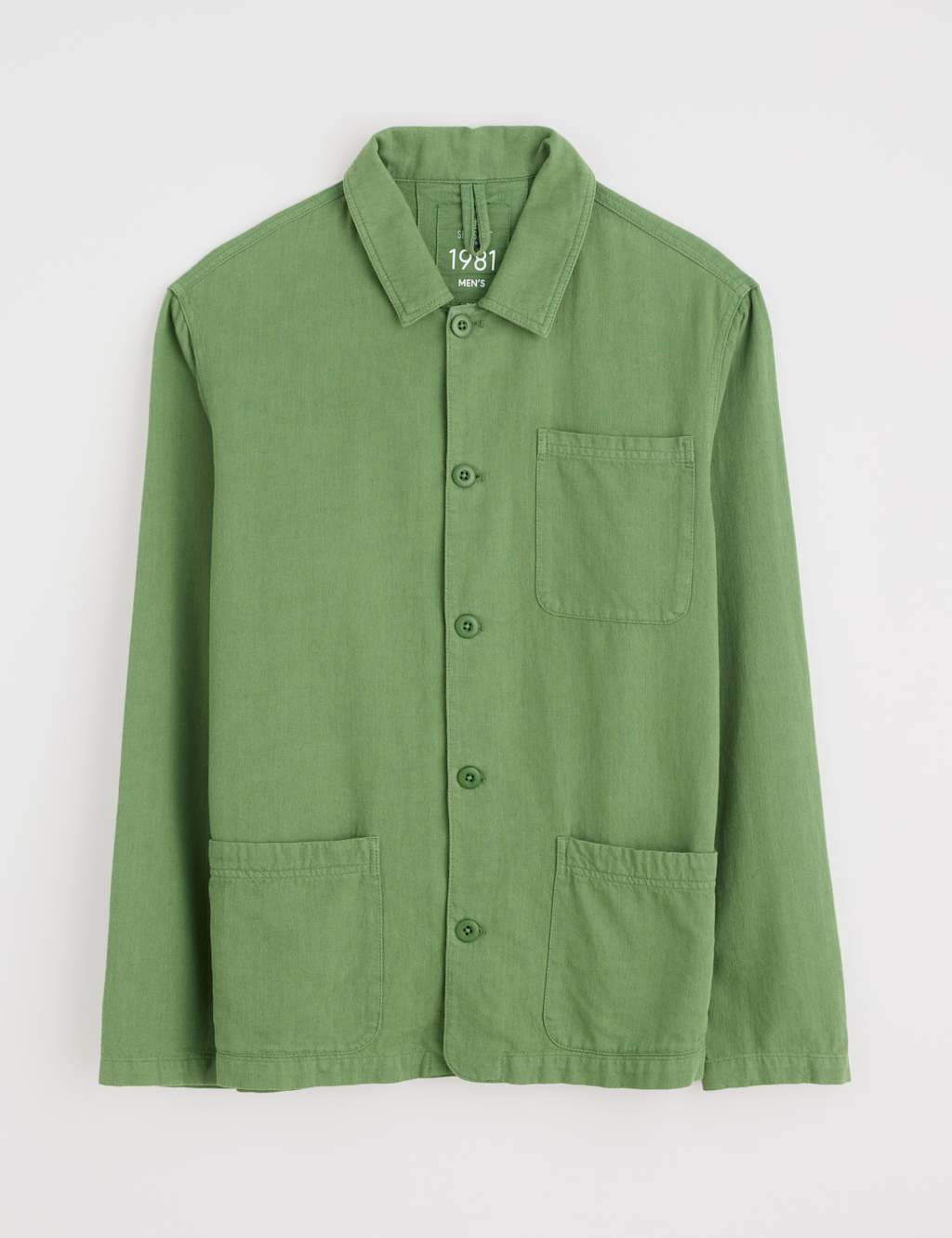 Linen Blend Utility Overshirt