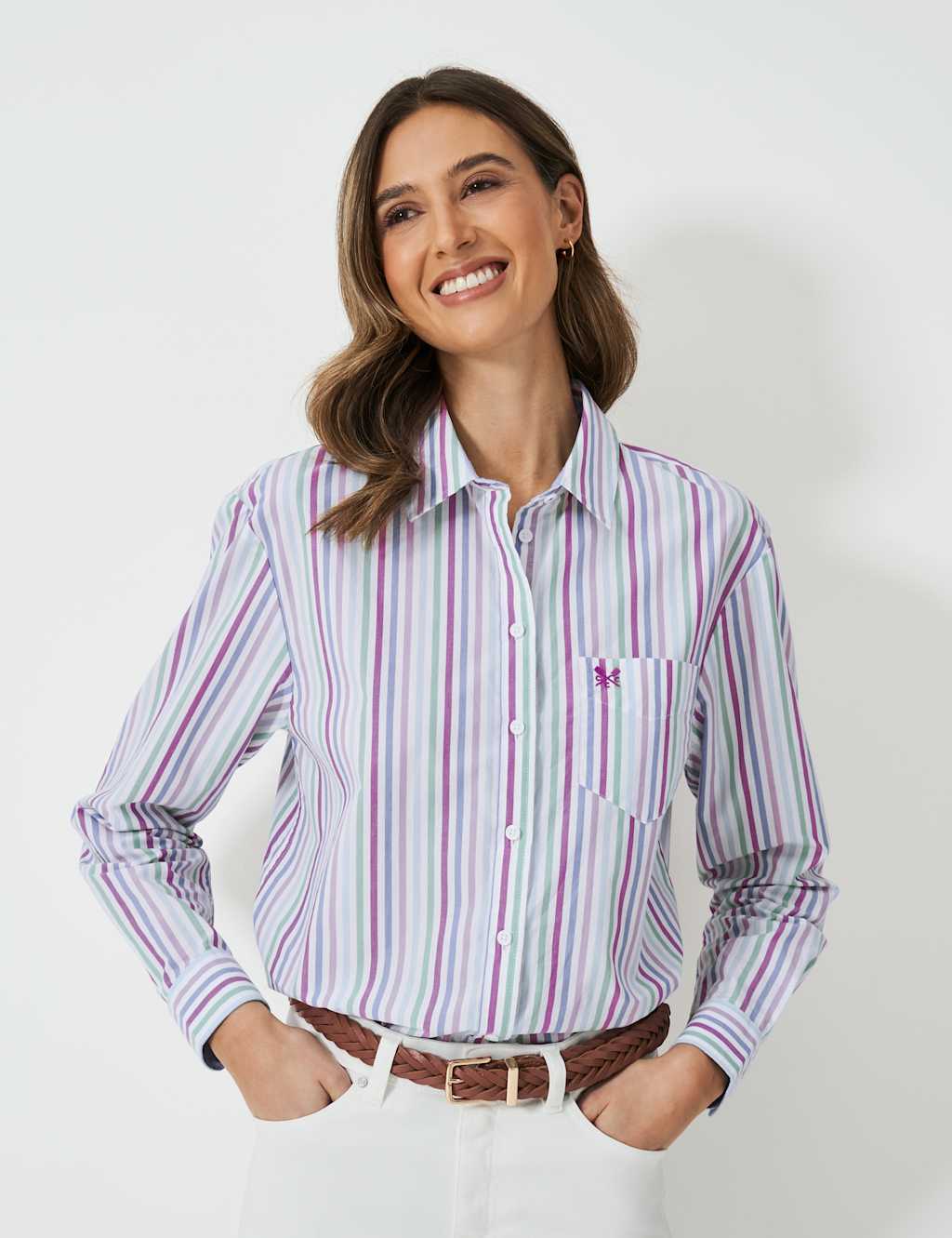 Pure Cotton Striped Button Through Shirt
