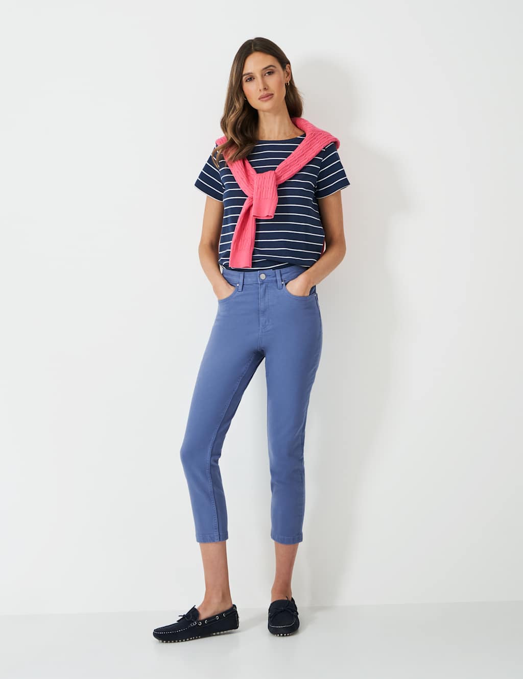 High Waisted Skinny Cropped Jeans