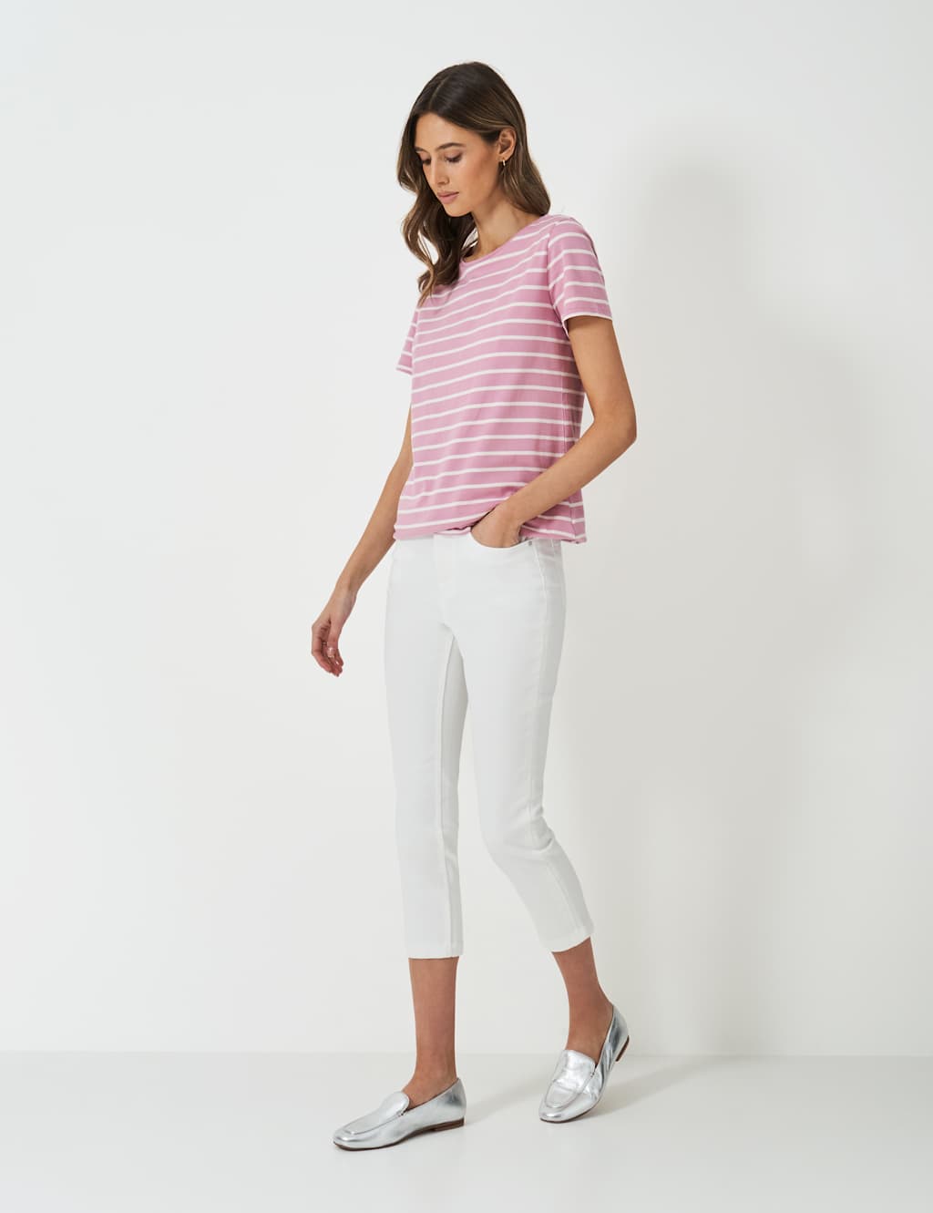 High Waisted Skinny Cropped Jeans