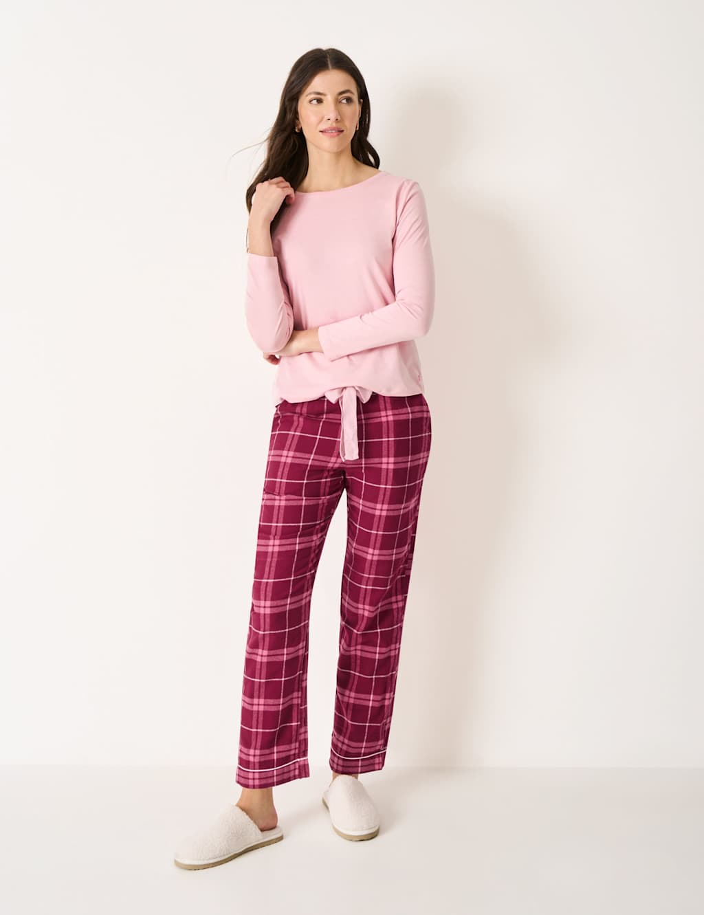 Crew Clothing Pure Cotton Pyjama Set Berry