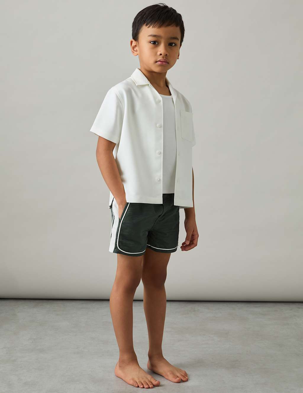 Contrast Side Stripe Swim Shorts (3-14 Yrs)