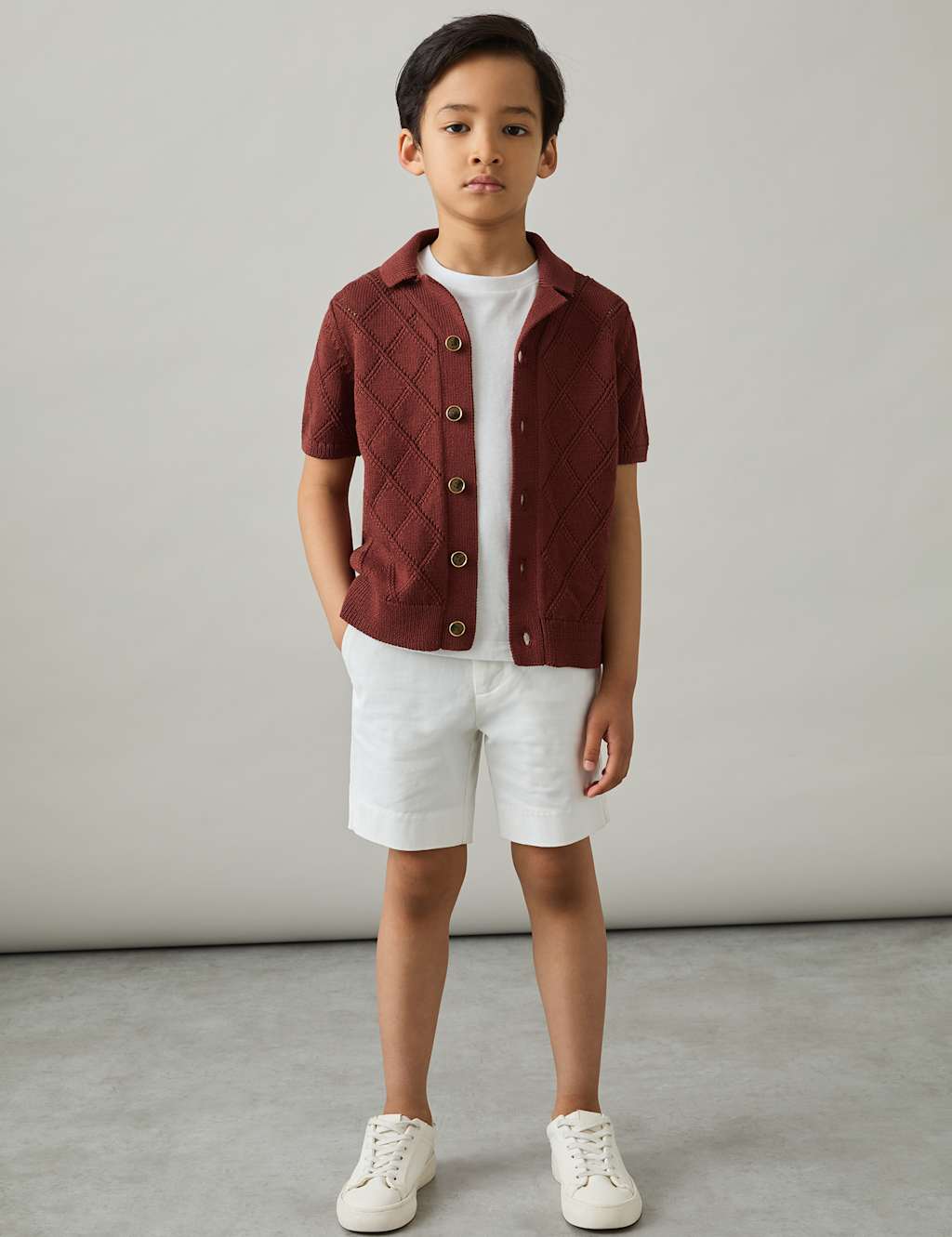 Cotton Rich Textured Shirt (3-14 Yrs)
