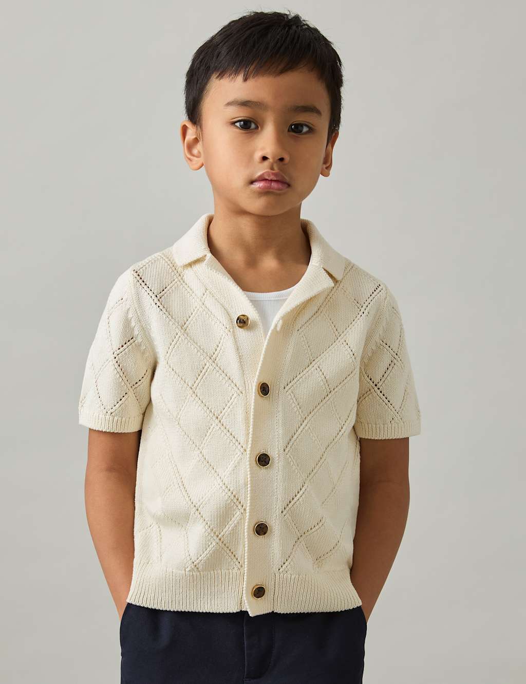 Cotton Rich Textured Shirt (3-14 Yrs)