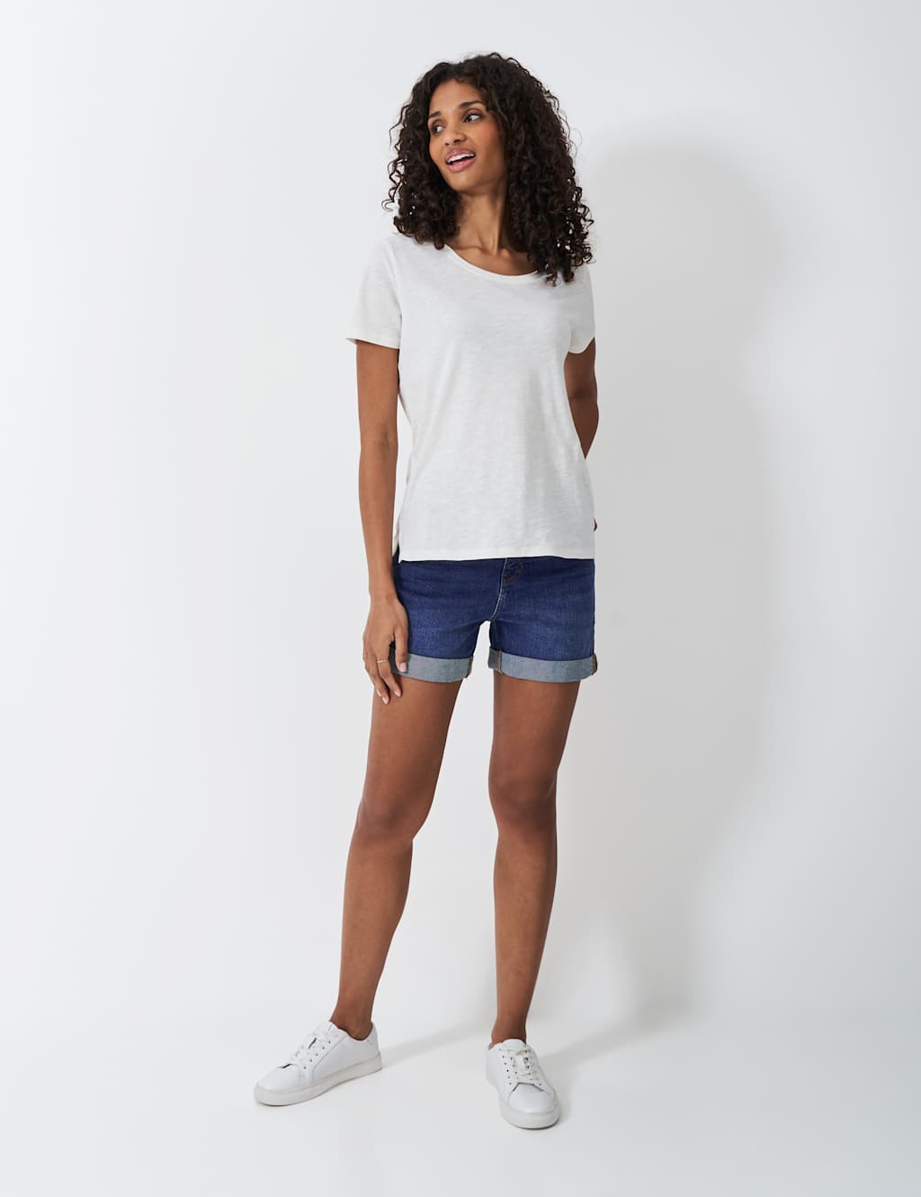 Denim Turn-Up Shorts