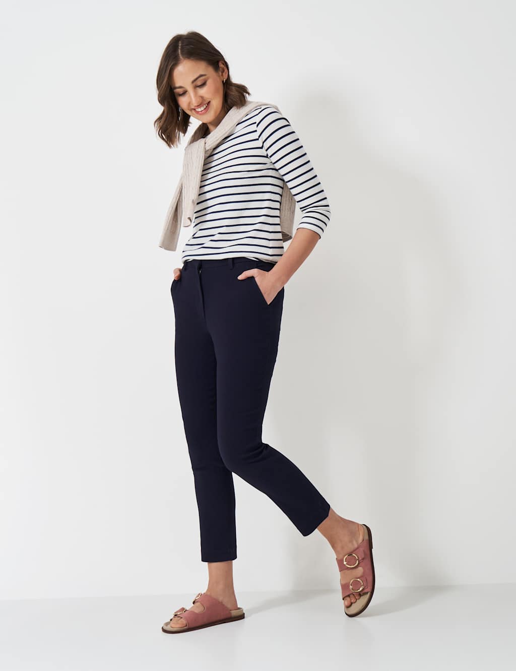 Cotton Rich Skinny Cropped Chinos