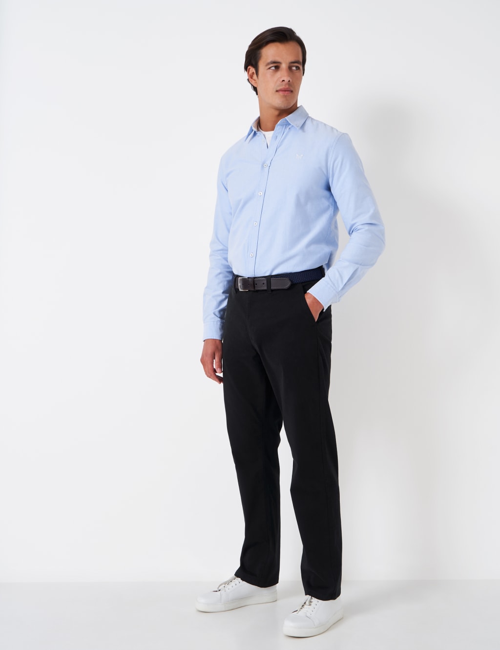 Crew Clothing Straight Fit Chinos Black/Black