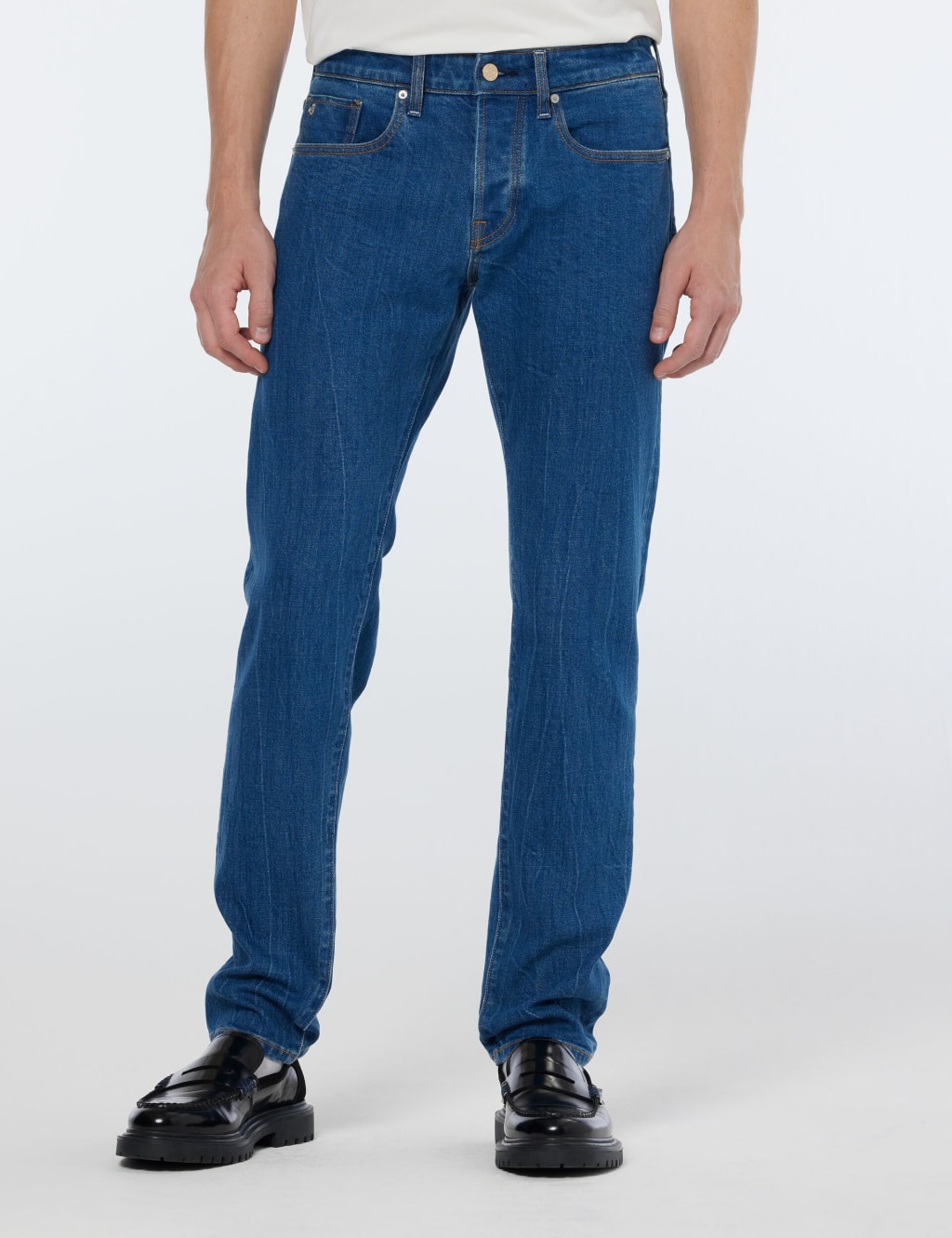 Regular Fit Slim 5 Pocket Stretch Jeans