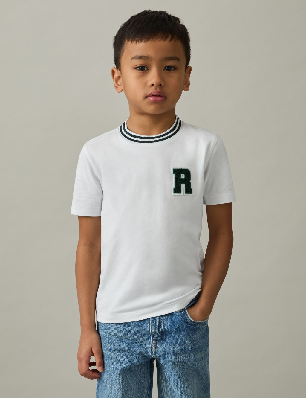 Pure Cotton Tipped Appliqué T-Shirt (3-14 Yrs)
