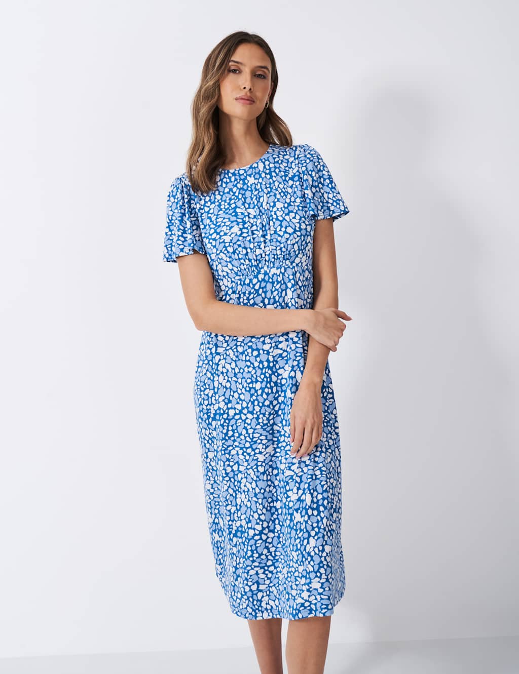 Jersey Floral Knee Length Tea Dress