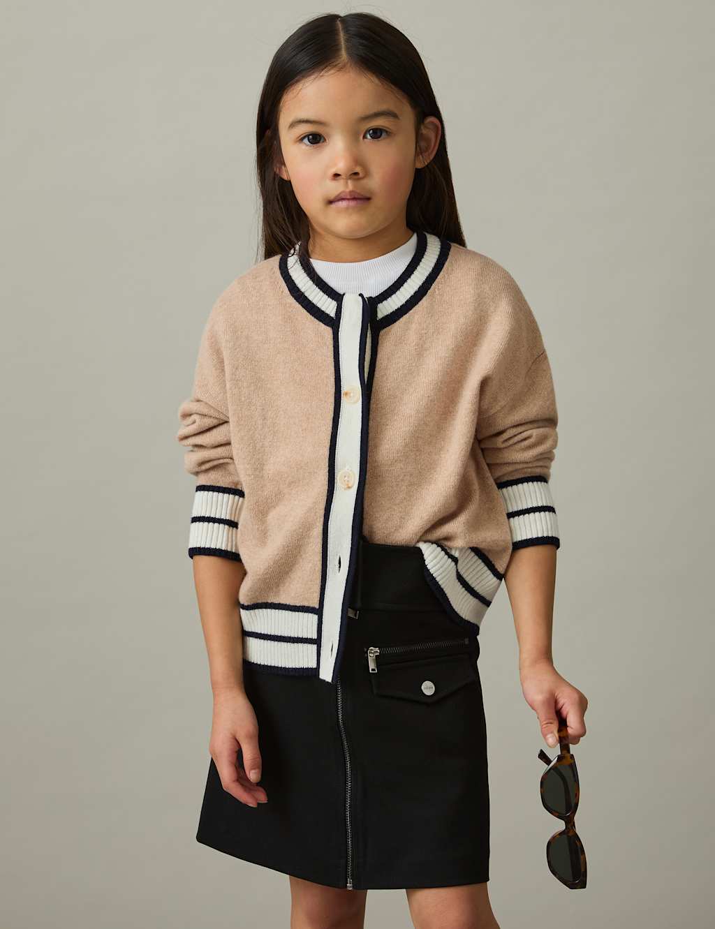 Merino Wool Blend Knitted Cardigan (4-14 Yrs)
