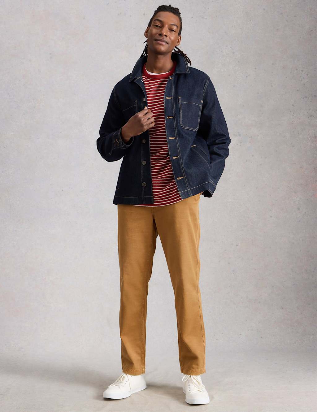 White Stuff Men's Regular Fit Pure Cotton Chinos - 34 - Tan - Available at M&S