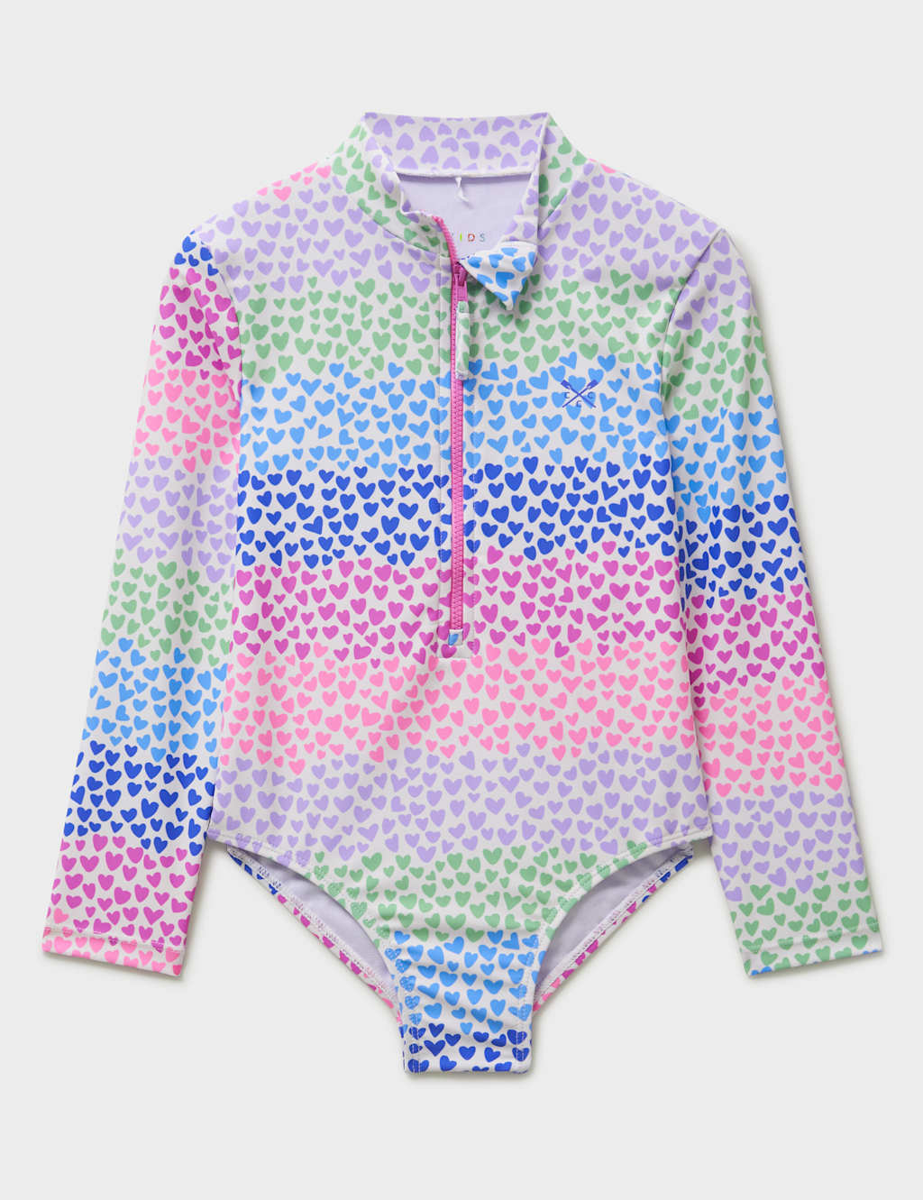 Heart Long Sleeve Swimsuit (3-12 Yrs)