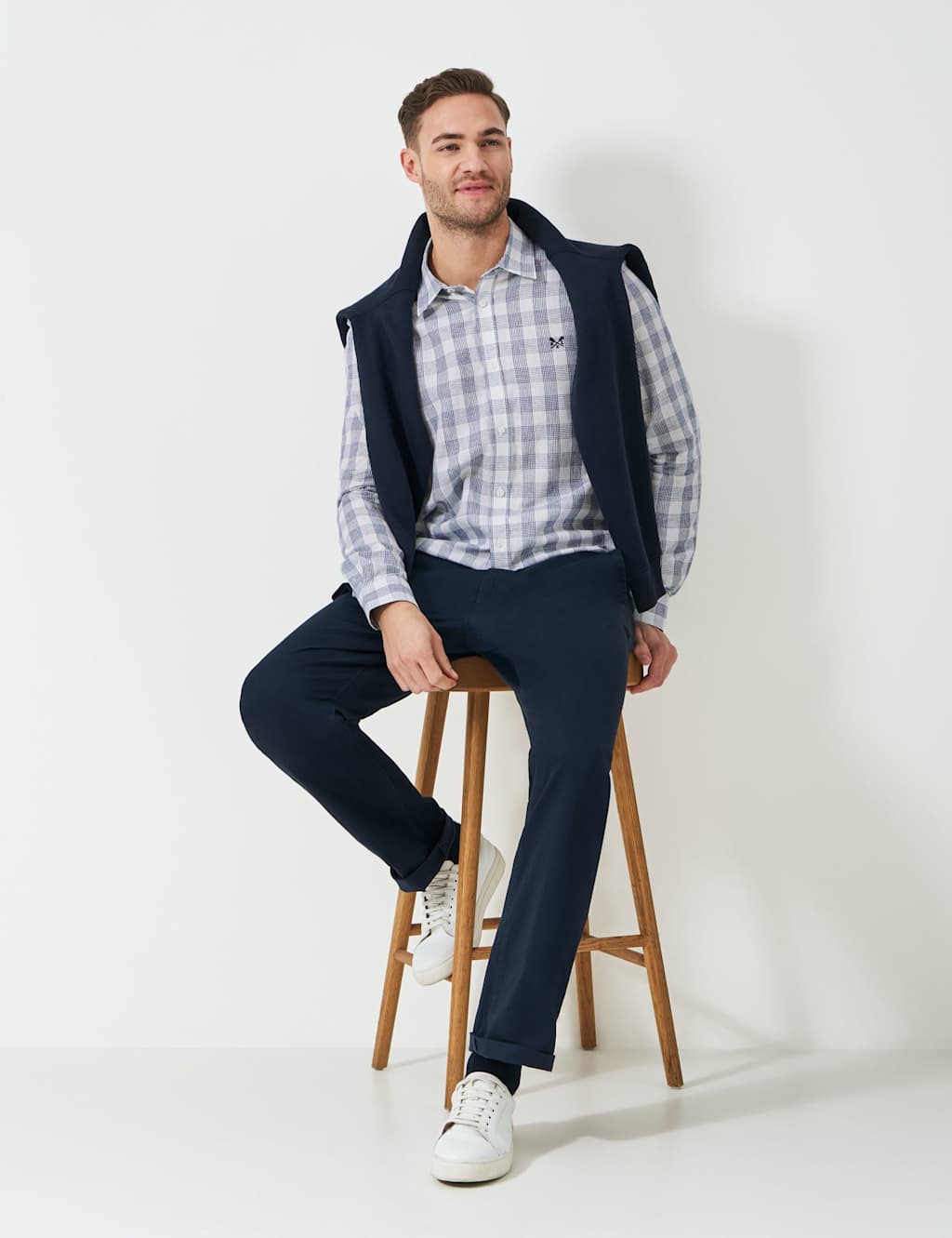 Regular Fit Linen Rich Check Shirt