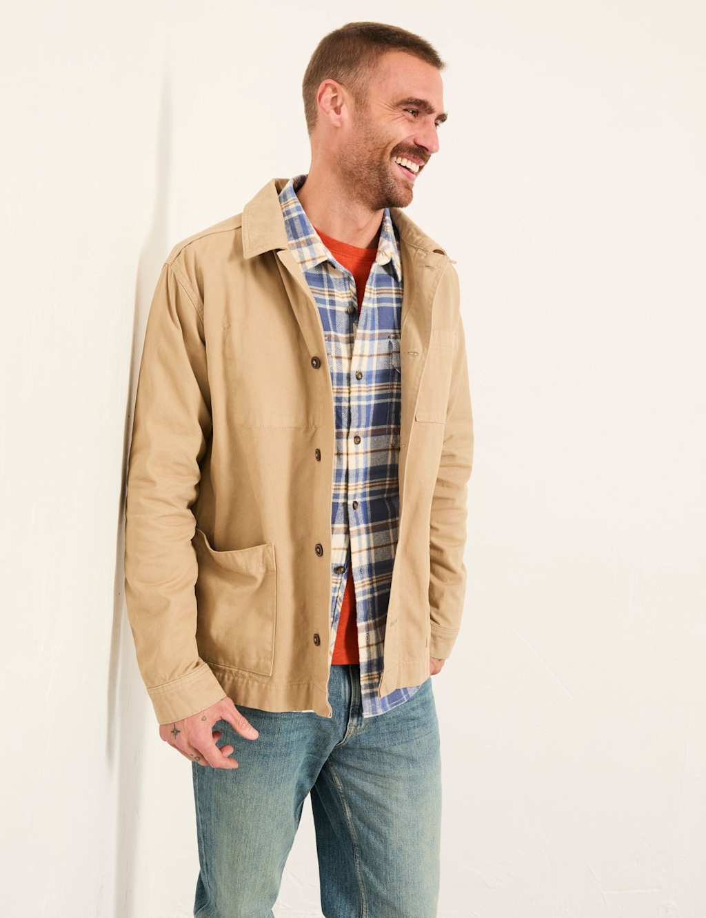 Fatface Men's Canvas Utility Jacket - L - Natural - Available at M&S