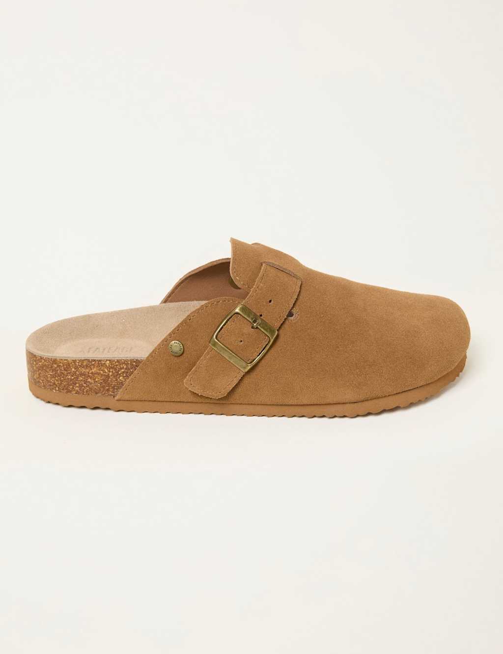 Fatface Men's Suede Mule Slippers - 7 - Tan - Available at M&S