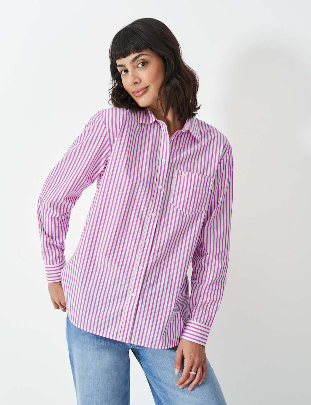 Pure Cotton Striped Relaxed Shirt