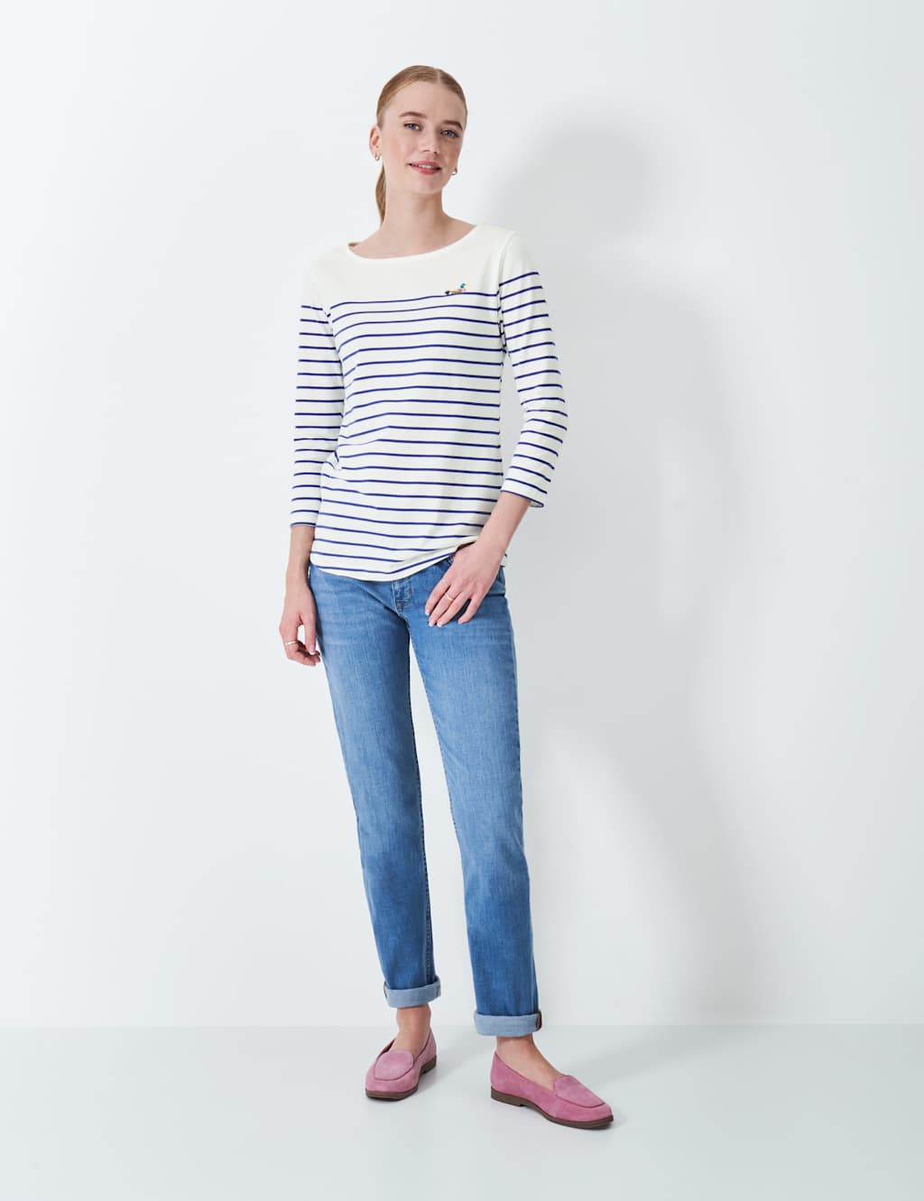 Pure Cotton Striped Top