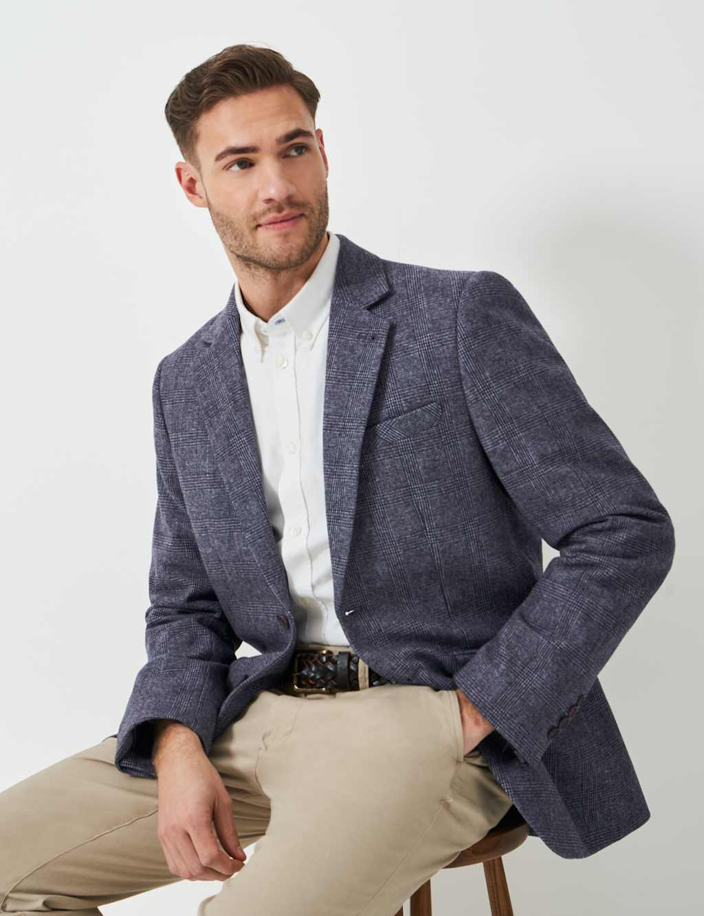 Wool Rich Prince of Wales Check Blazer