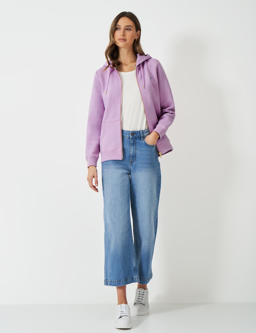 Cotton Rich Zip Up Hoodie