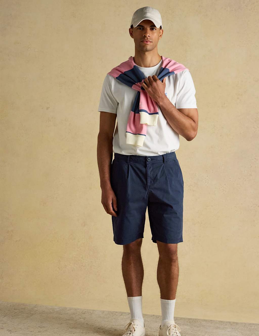 Joules Men's Relaxed Fit Cotton Rich Chino Shorts - 38 - Navy - Available at M&S