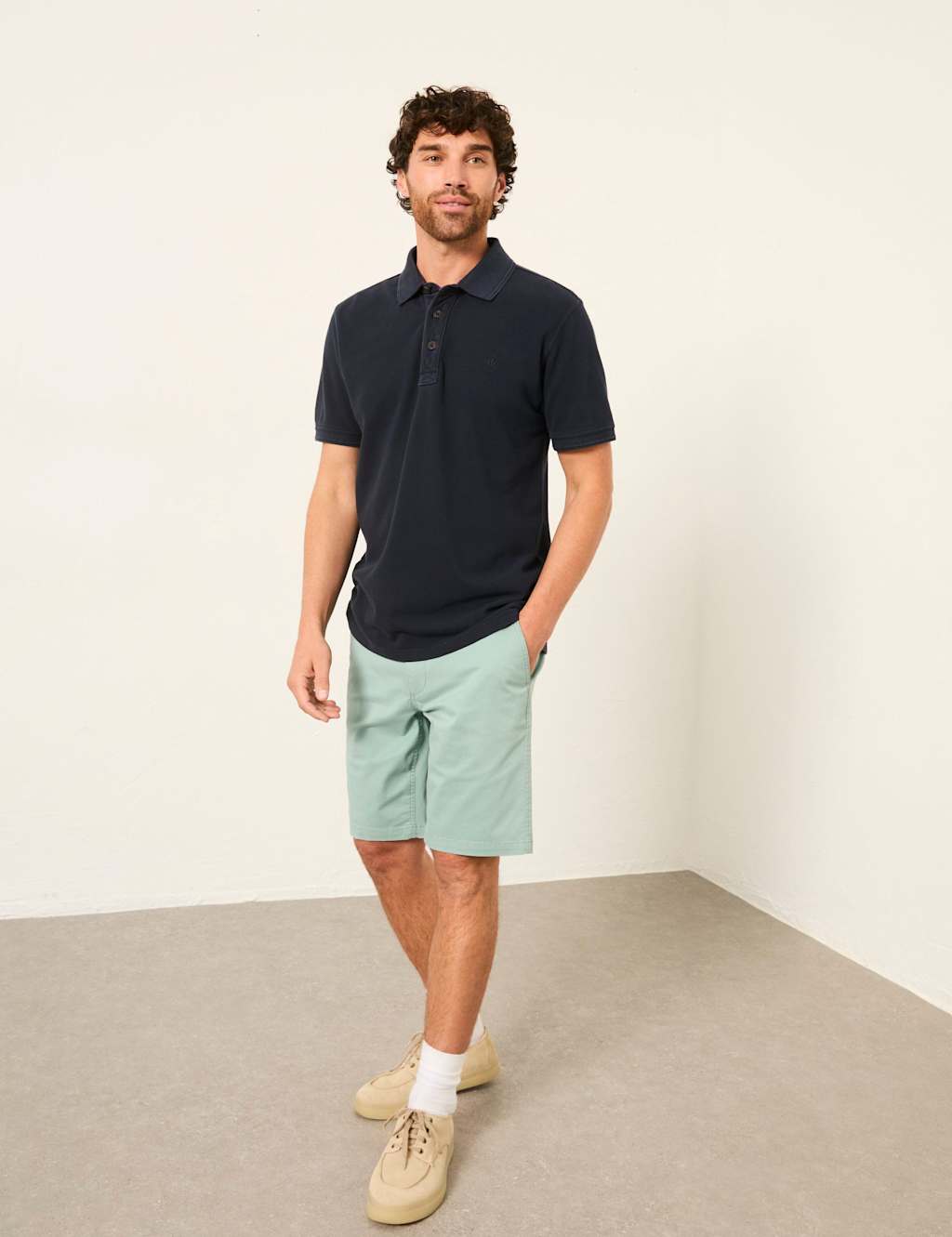 Fatface Men's Cotton Rich Chino Shorts - 32 - Duck Egg - Available at M&S