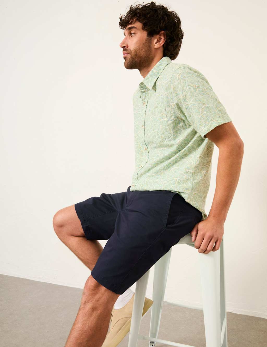 Fatface Men's Cotton Rich Chino Shorts - 32 - Navy - Available at M&S