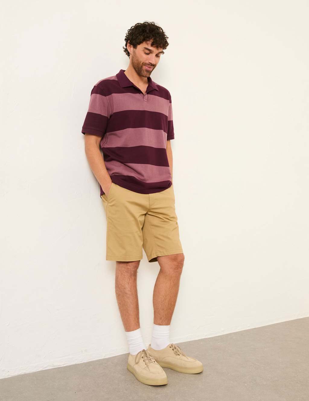Fatface Men's Cotton Rich Chino Shorts - 36 - Stone - Available at M&S