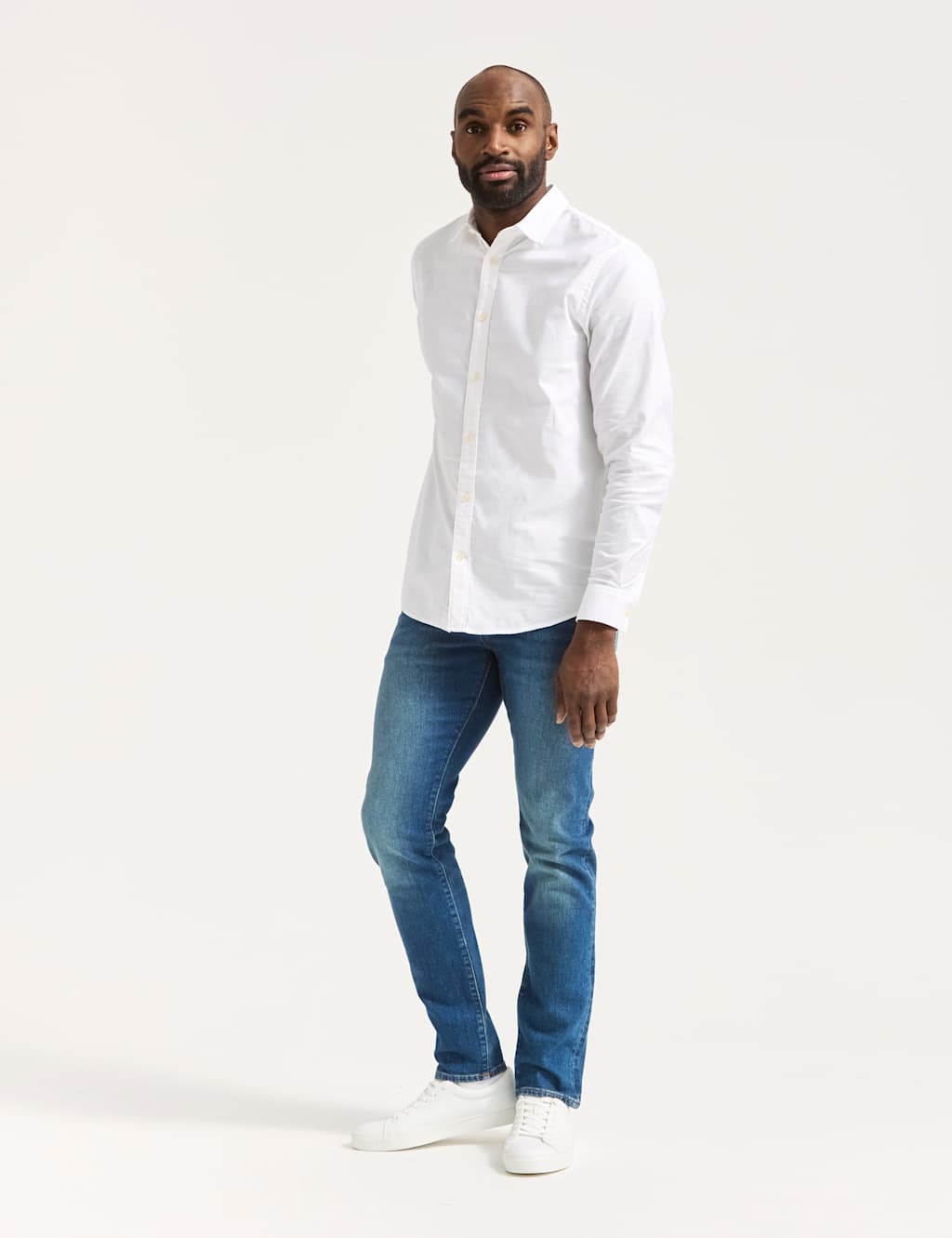 Slim Fit Button Front Jeans