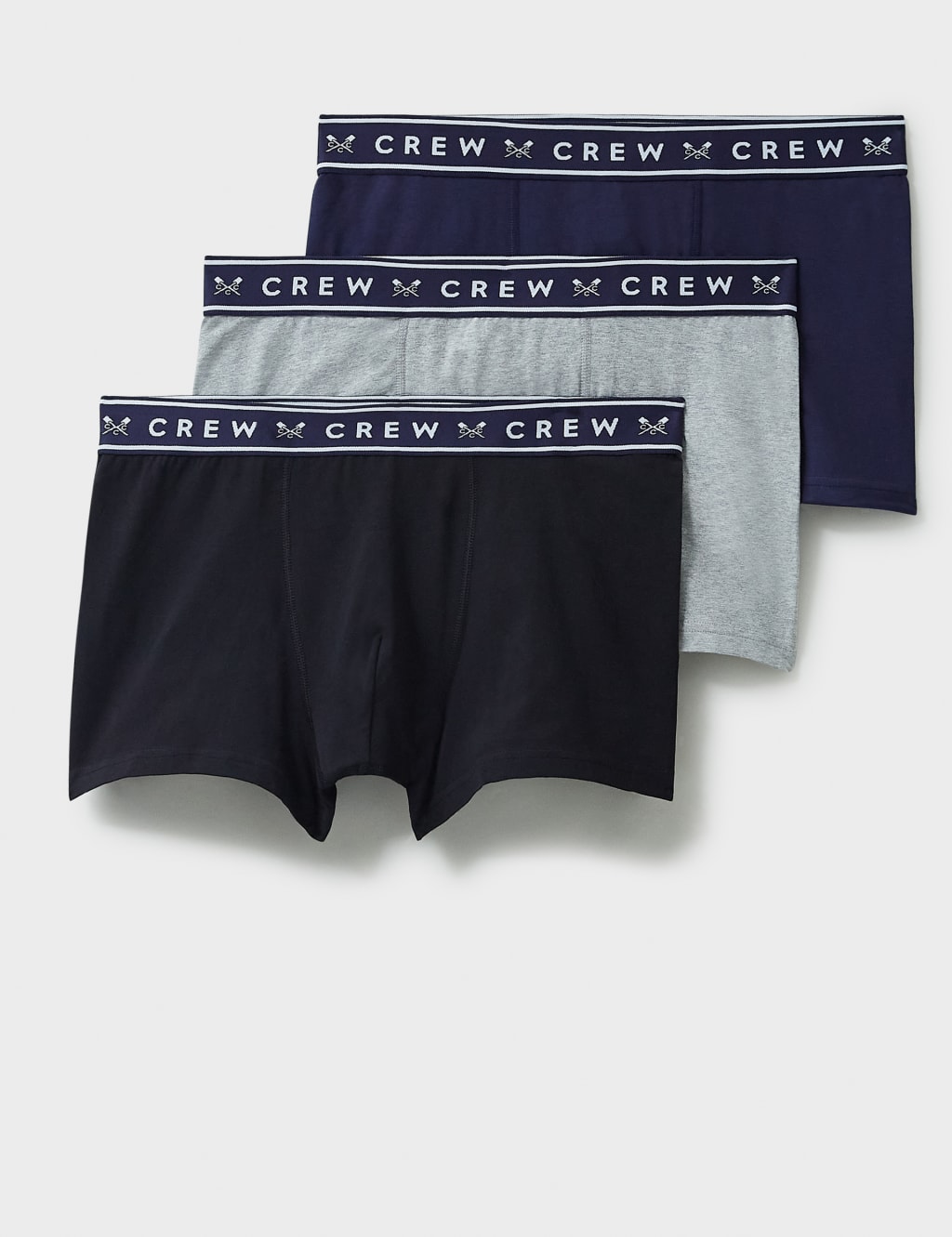 Crew Clothing Men's 3pk Cotton Rich Boxers - XL - Black Mix, Black Mix