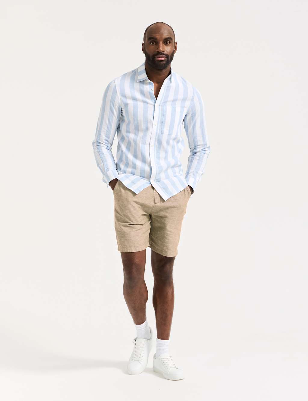 Tapered Fit Textured Shorts