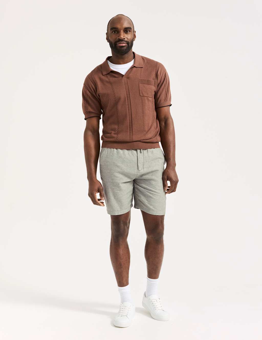 Tapered Fit Textured Shorts