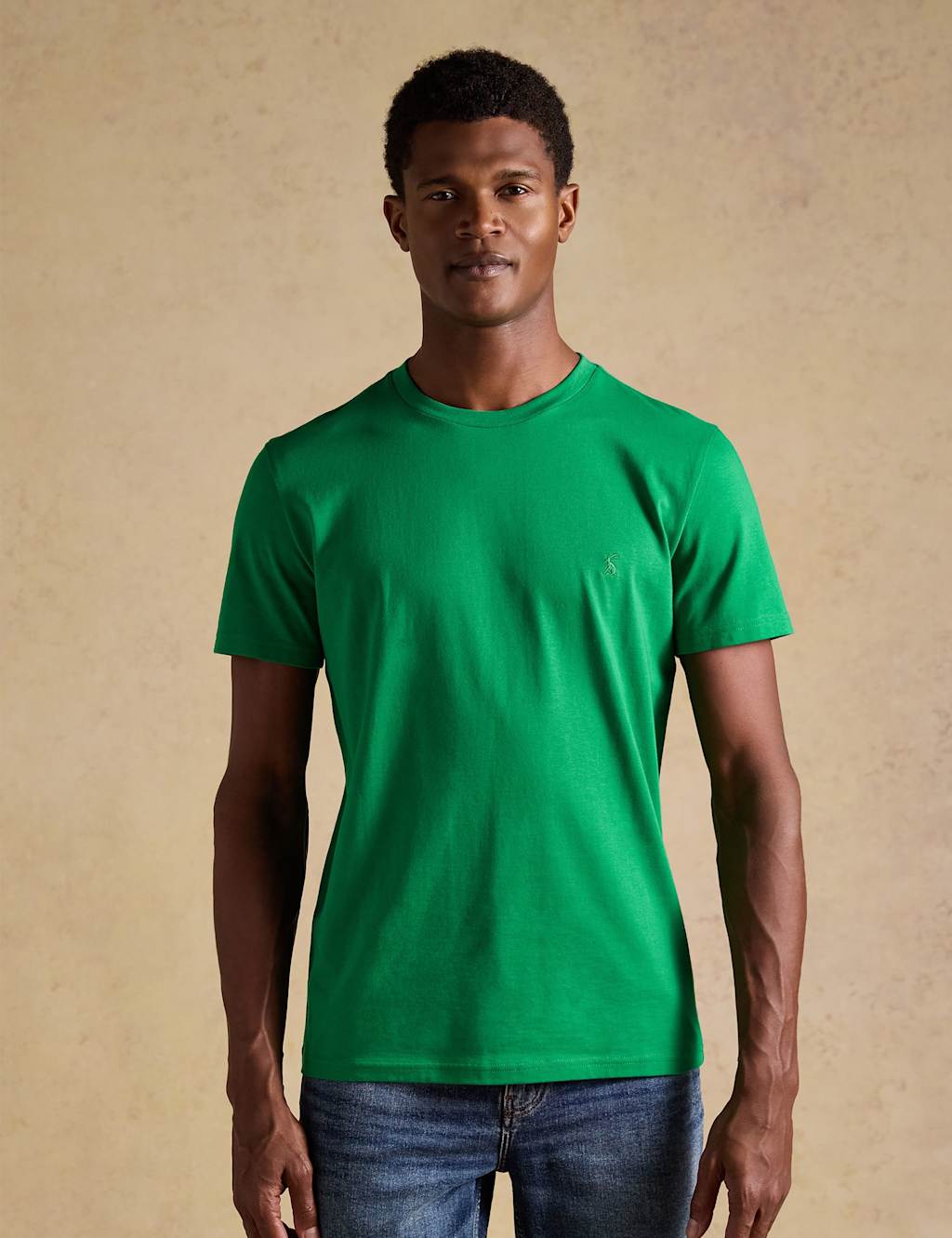Joules Men's Pure Cotton Crew Neck T-Shirt - XL - Green - Available at M&S