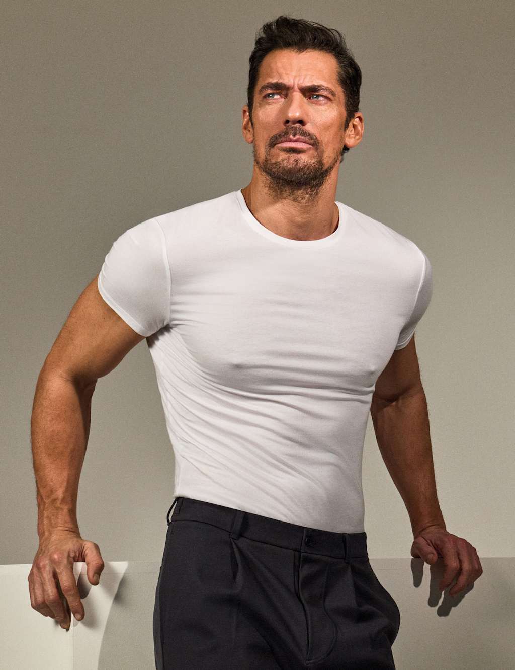 David Gandy Wellwear Men's Ultimate Cotton Modal Crew Neck T-Shirt - XL - White - Available at M&S