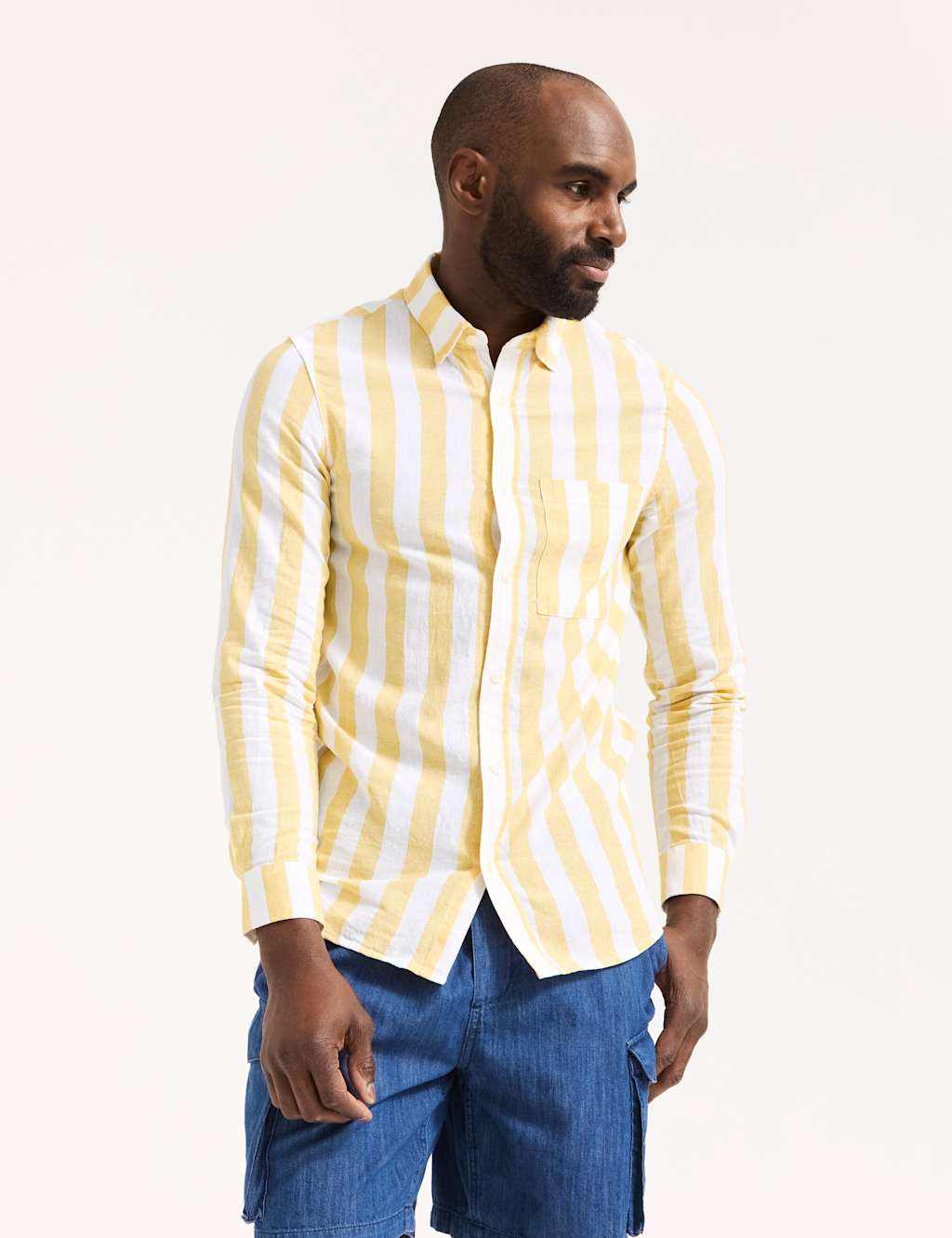 Linen Rich Striped Shirt