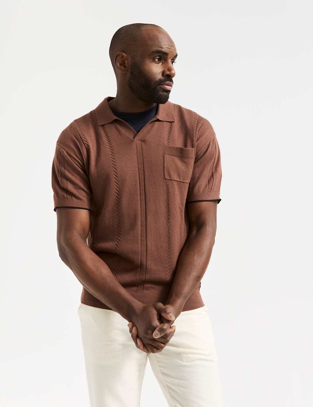 Pure Cotton Knitted Polo Shirt