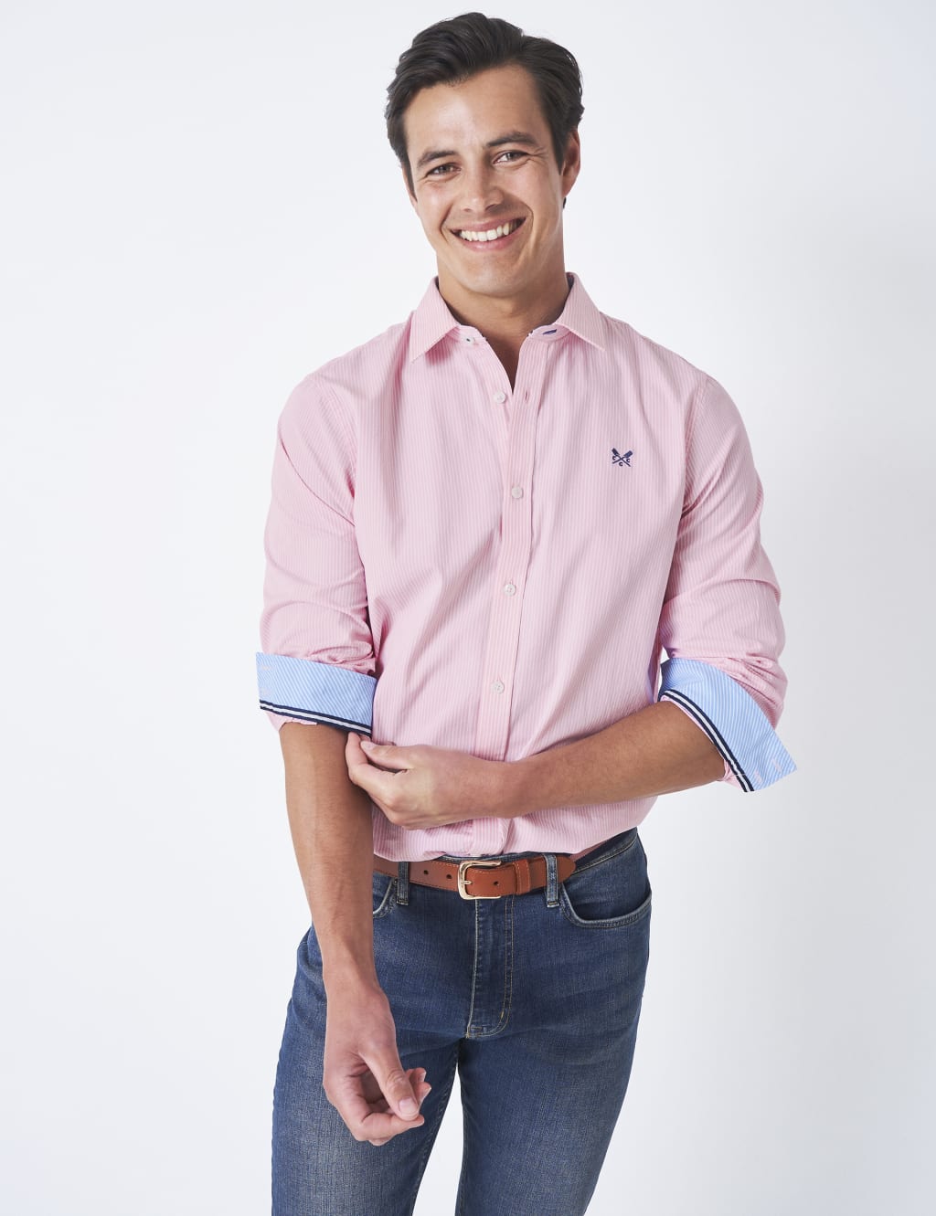 Regular Fit Pure Cotton Striped Poplin Shirt