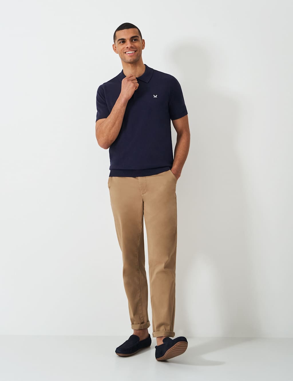 Pure Cotton Knitted Jersey Polo Shirt