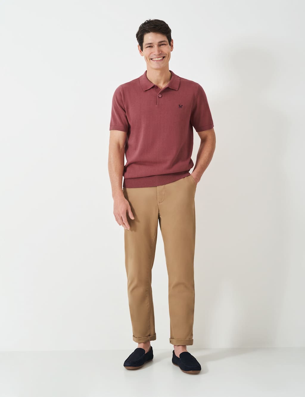 Pure Cotton Knitted Jersey Polo Shirt