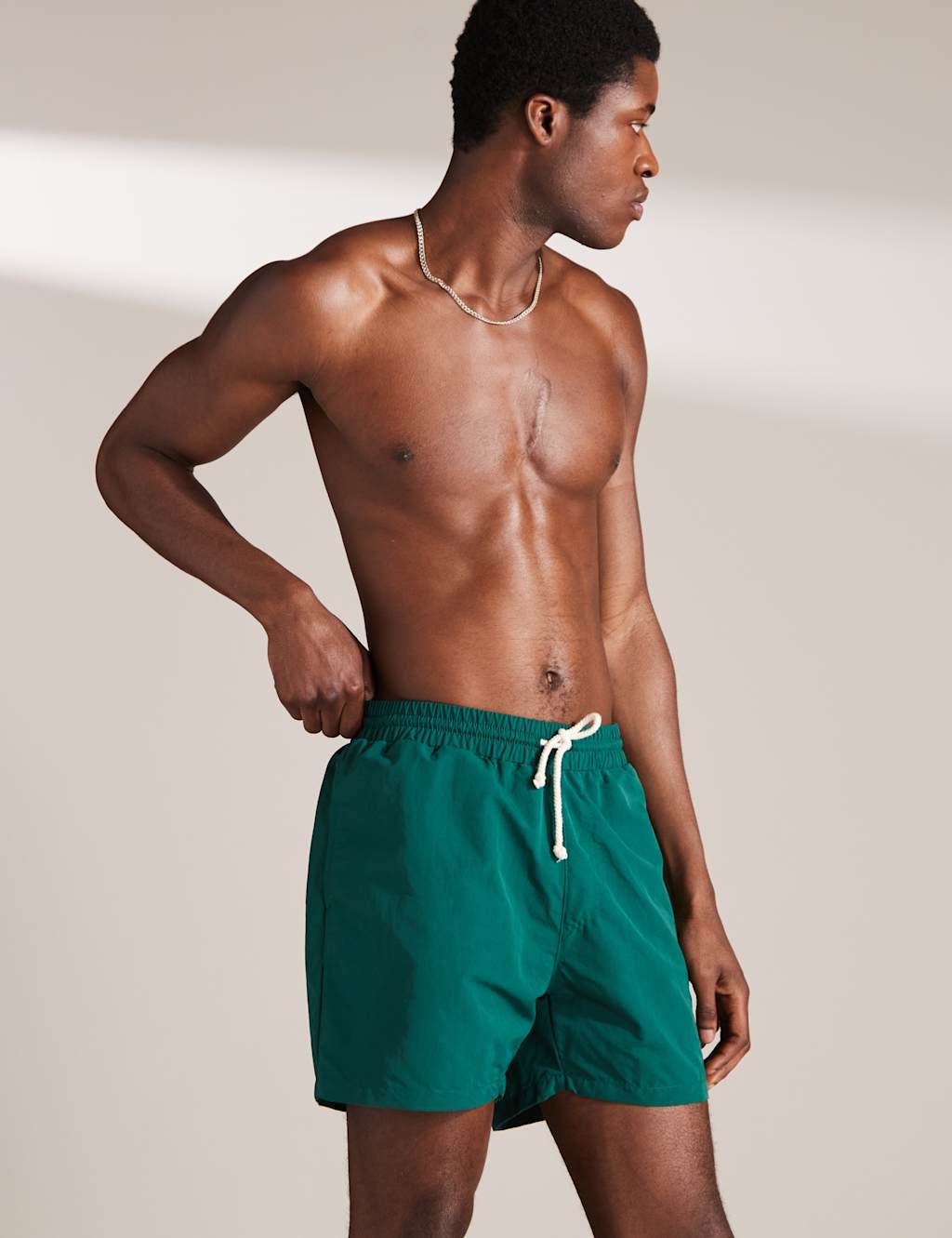 David Gandy Wellwear Men's Pocketed Mid-Length Swim Shorts - XL - Green - Available at M&S