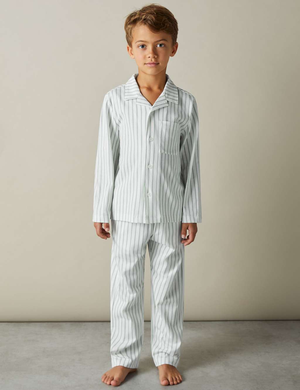 Pure Cotton Striped Pyjamas (3-14 Yrs)