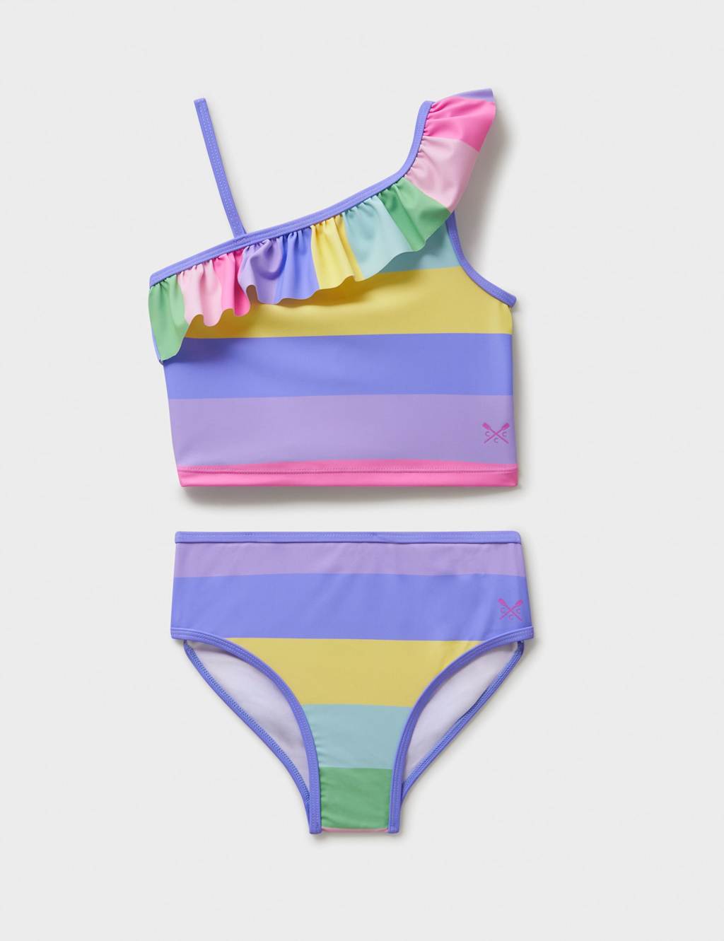 Crew Clothing Girls Asymmetric Striped Tankini (3-12 Yrs) - 5-6 Y - Multi, Multi