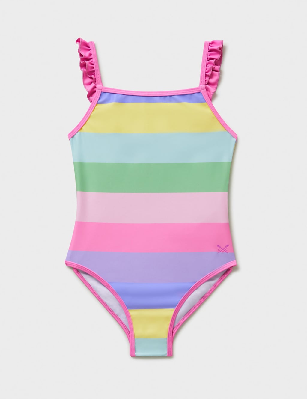 Striped Frill Swimsuit (3-12 Yrs)