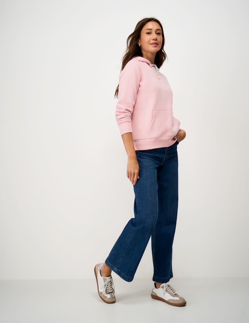 Crew Clothing Women's Cotton Rich Hoodie - 10 - Light Pink - Available at M&S