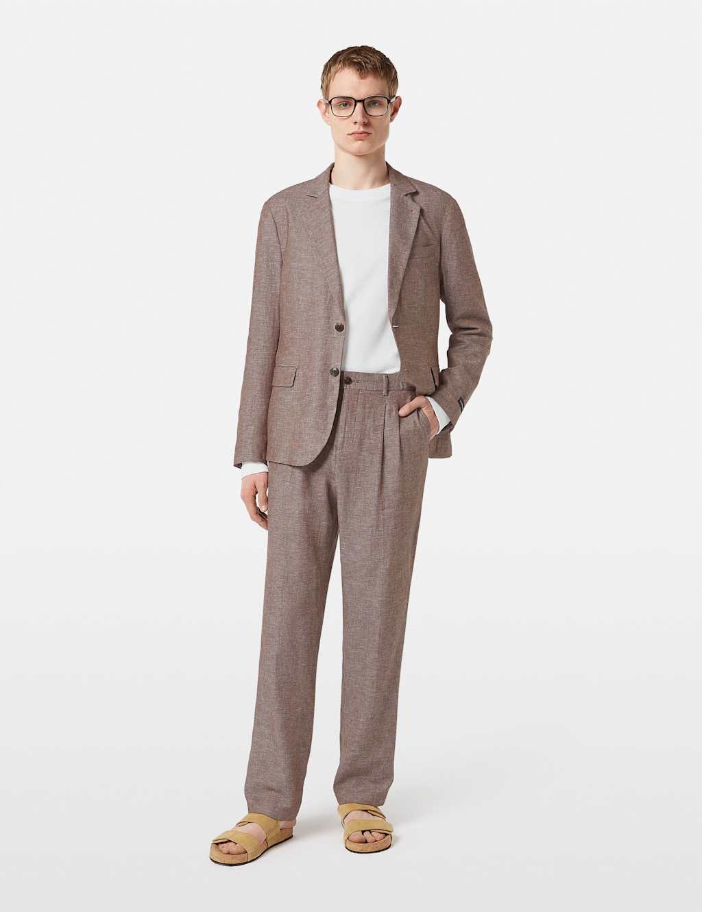 Regular Fit Wool Rich Chinos
