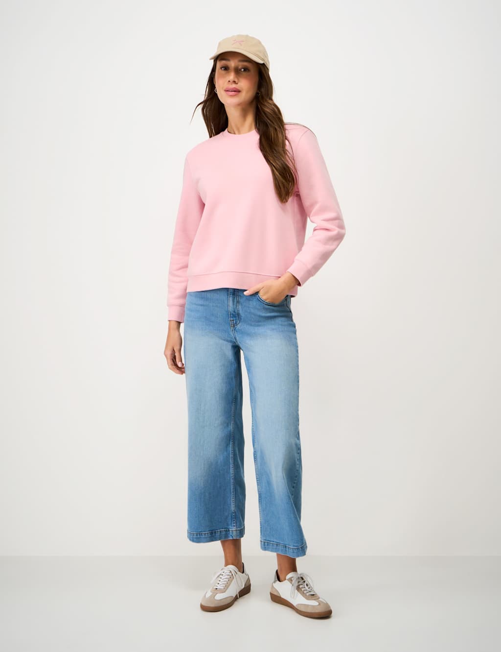 Crew Clothing Women's Cotton Rich Sweatshirt - 8 - Light Pink - Available at M&S