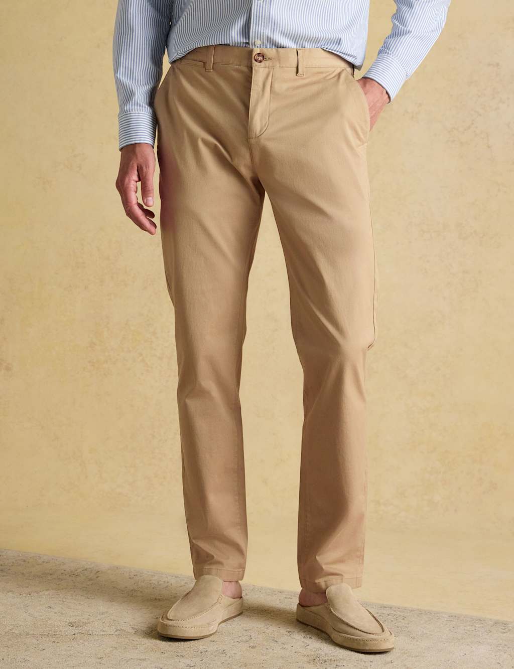 Joules Slim Fit Cotton Rich Chinos Tan