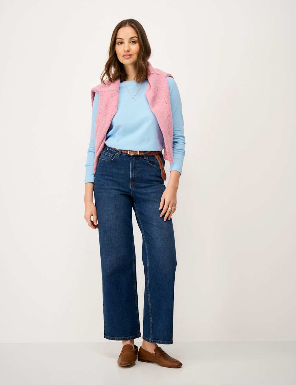 Crew Clothing Women's Pure Brushed Cotton Top - 18 - Light Blue - Available at M&S